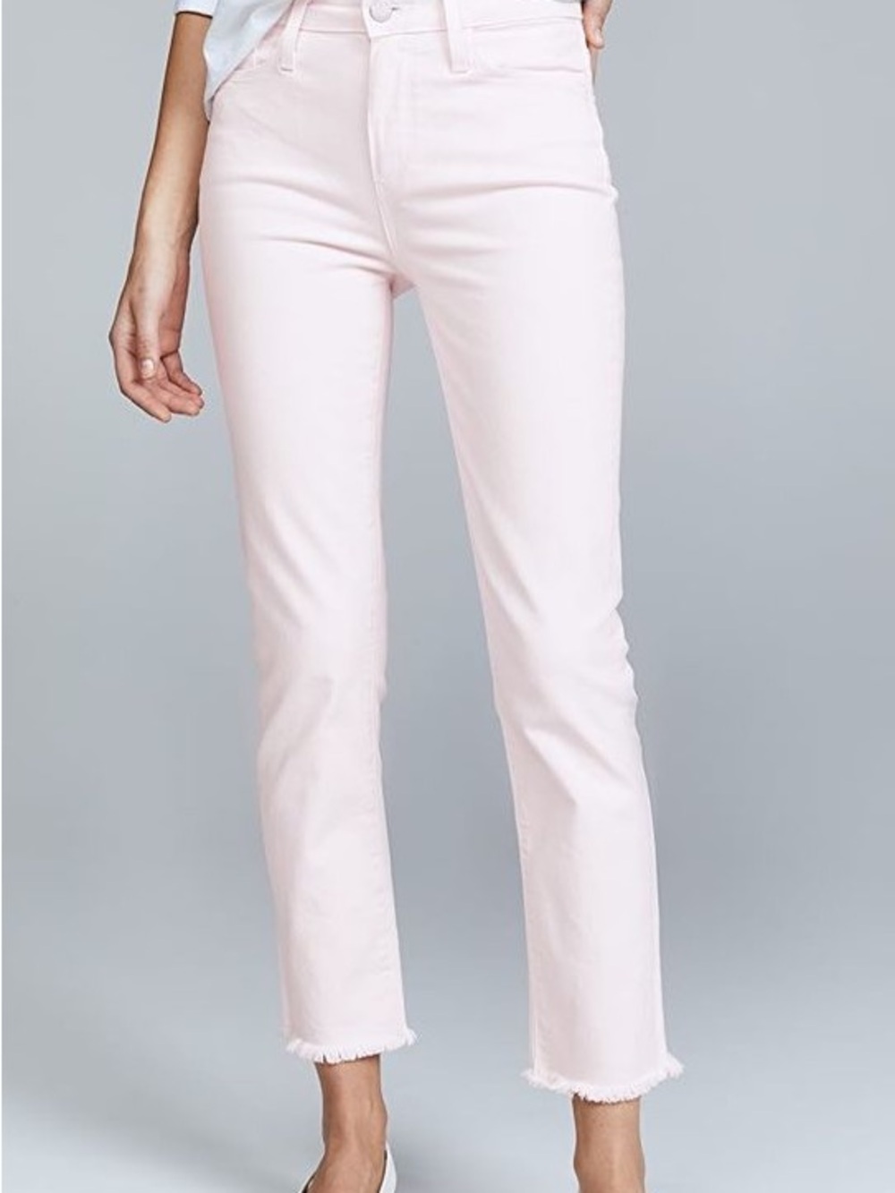 Paige “Hoxton” Light Pink Women's Straight Jeans
